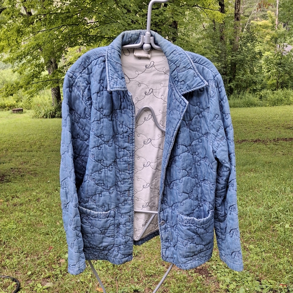 Quilted denim jacket